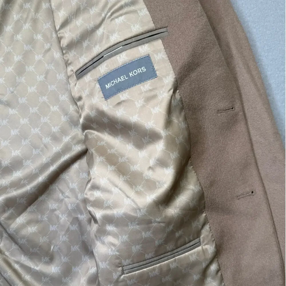 Michael Kors Men's Wool Cashmere Blend Lux Classic-Fit Sport Coat Camel 50L $395